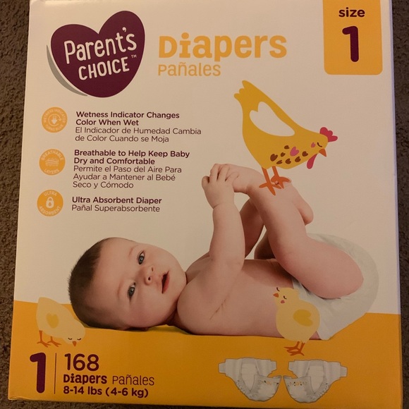 parents choice diapers size 1 168